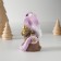Polystone souvenir "Lilac cobra with a bag of coins" 4x4x8 cm
