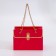 Packet for flowers, handle chain, "raspberry", with gold embossing, 15 x 10.5 x 10 cm