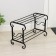 Standard shoe stand, 2 tiers, 60 × 30 × 40 cm, black color, mix
