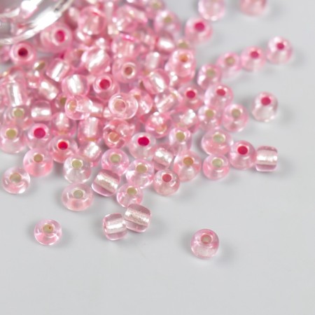 Round beads 6/0 in the bottle "Pink" transparent-color 20 g-3