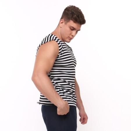 T-shirt male vest (knitting), black color, size 48-50-1