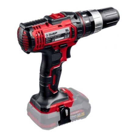 Drill-shuruvret shock bison DShu-185, 18 V, 1400 rpm, 22500 beats/min, without ZU and AKB-2