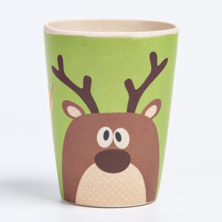 Bamboo cup of bamboo, 240 ml., Color and pattern mix-4