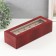 The casket to the leatherette to the clock 6 departments "burgundy python with veins" 11x31x7.5 cm