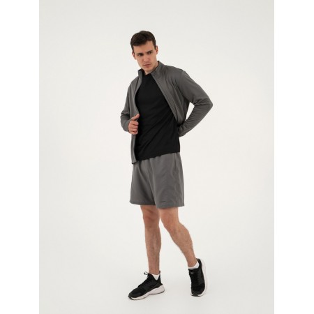 Long -line male Resport, on a zipper, p. 52, the color is gray, basic, with a long sleeve-3