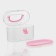 Organizer for storage with an insert, 12 × 7.5 × 7.5 cm, pink color
