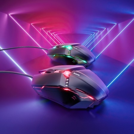 Keyboard set and mouse Hoco GM18, game, wired, membrane, 1000 dpi, black-7