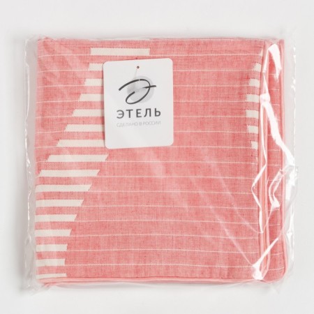 Pillowcase decorative Ethel "Waves" color pink 40x40 cm, 100% cotton-7