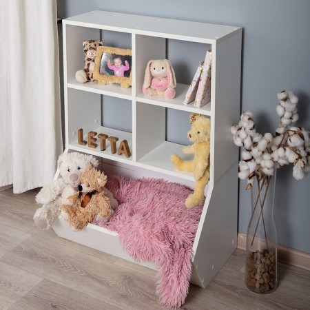 Open rack, 670 × 402 × 880 mm, 5 sections, white color-2