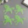 Plastic sticker phosphorus "unicorns" set of 4pcs mix 17x12 cm