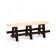 Bench Plastic alternative for a summer house 1.2x0.4x0.42 m, without a back, load up to 212 kg