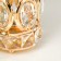 Summary metal, glass for 1 candle "ovals and squares" gold 13.2x9x9 cm