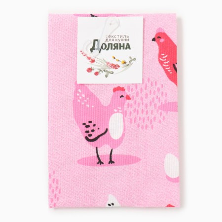 Catcelle kitchen. Dolyana "Chicken" 28x46 cm, Rogozhka, 100% HL, 160g/m2-4