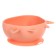 Baby plate on a suction cup, silicone, pink color, rr: 12x15x5.5 cm