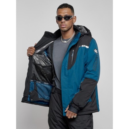 Ski costume male winter, size 56, blue color-12