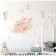 Sticker Plastic Interior color "Kitenka with flowers and jellyfish" 40x60 cm