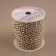 Beads on threads, flat, 14 mm, 9 ± 1 m, gold color