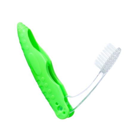 Folding toothbrush in individual packaging, 1 piece, medium hardness, mix-1
