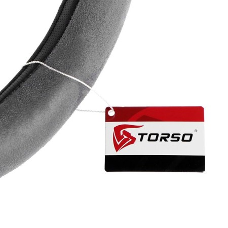 Braid to the steering wheel Torso, velor, size 38 cm, gray-4