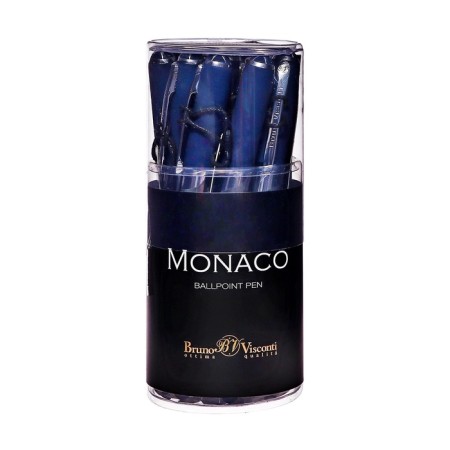 Monaco handle dark blue navy case, accessories silver, ball 0.5 mm, (blue)-5