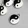 Decor for creativity Metal, enamel "Yin-Yang" silver 2.2x1.8 cm