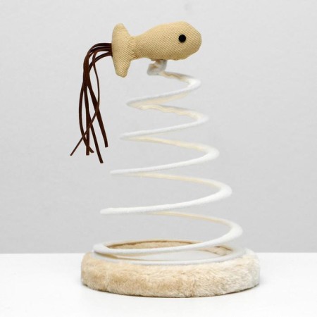 Toy-tender for cats "Toy on a spiral"-5