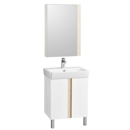Tumbling under the Aquaton Country sink, 60 cm, white color, oak Verona-3