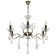 Chandelier A3804/6 ab+bk bronze/black/crystal 6x40W E14 67x56x87cm