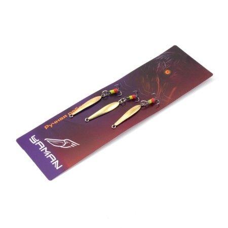 Vertical "Yaman" Malek with a tee, size 28 mm, 1.3 g, brass color-4