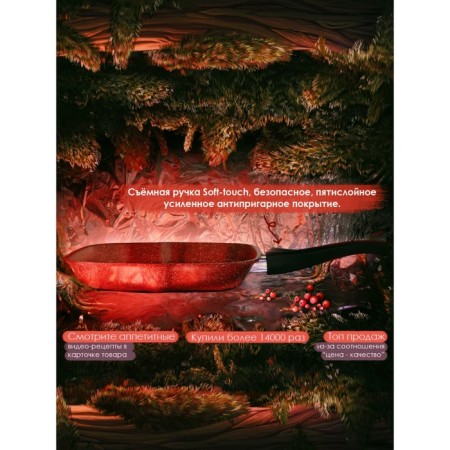 Panairo The Brusnika Grill pan, removable pen, size 27x27 cm-2