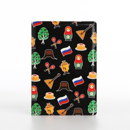 Cover for passport, black color-1