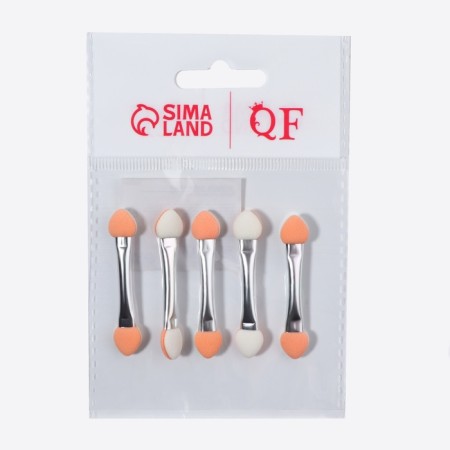 A set of applicators for shadows, bilateral, 5 pcs, 4.7 cm, silver color-4
