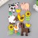 Stickers from EVA "Farm" (set 12 pcs) Assorted