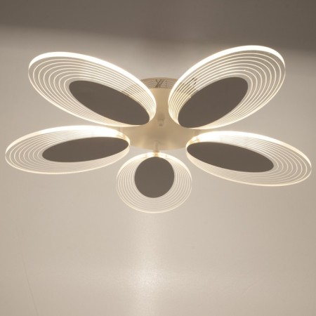 Люстра с ПДУ 1136/5 LED 70Вт 3000К-6000К диммер белый 68х68х8 см BayerLux-1