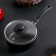 Bucket Consul d = 16 cm, 1.2 l, glass cover, plastic handle, anti -stick coating, black color