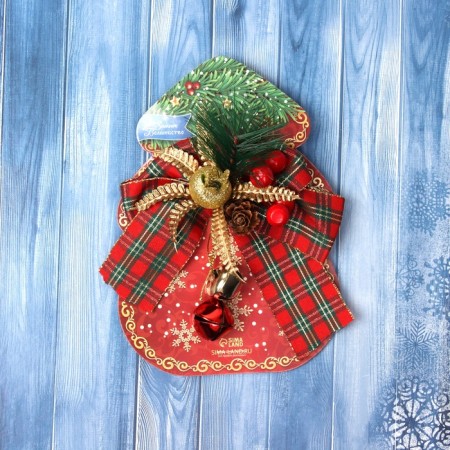 Decoration Christmas tree "New Year's Style" Banta Cage Berry, 14x11cm, red-3