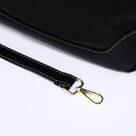 Bag Cross-Bodi with a zipper, black color-4