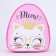 Baby backpack for the girl "Cat with glasses", rn. 23x20.5 cm