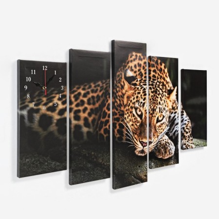 Carty clock is wall-mounted, modular "leopard", 80 × 140 cm-1