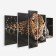 Carty clock is wall-mounted, modular "leopard", 80 × 140 cm