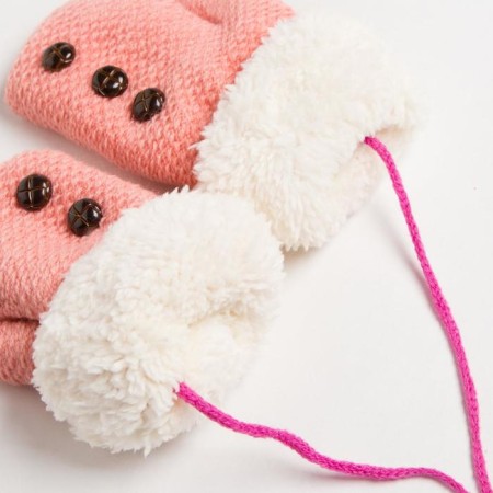Baby mittens minku with buttons, 15 rp (15 cm), cent-2