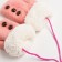 Baby mittens minku with buttons, 15 rp (15 cm), cent