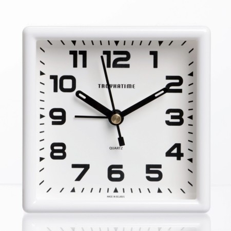 Alarm clock, 9 x 9 cm, white-2