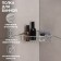 Corner shaft, 19 × 19 × 5.5 cm, on vacuum suction cups, chrome color