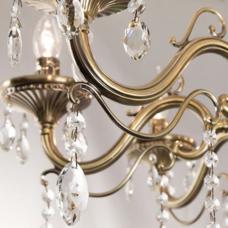 Suspended chandelier Citilux "Carmen" CL404183, 80x80x60 cm, 8x60W, E14, brown color-23