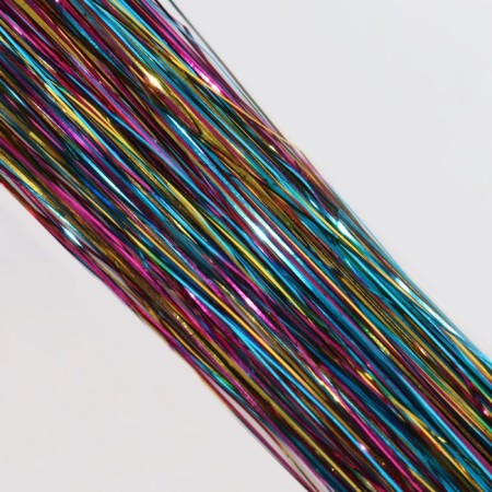 Hair threads, shiny, 90 cm, mix color-1
