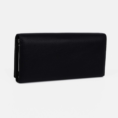 Women's wallet on magnets, black color-1