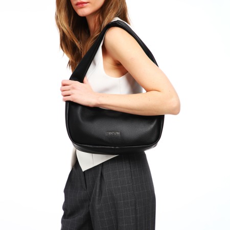 Women's bag Textura, baguette, small size, black color-9