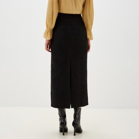Maxi skirt Women's tweed MIST R.42, black-3