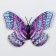 Magnet Plastic "Butterfly with double wings" mix 5x7 cm